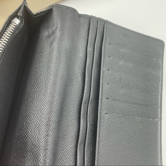 LOUIS VUITTON Damier Graphite Portefeuille Brazza Long Wallet - Picture 4 of 9